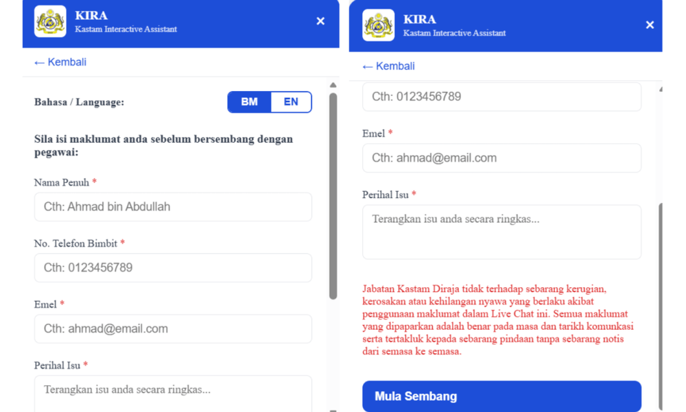 Image from: Soal jawab isu kastam kini lebih cepat dengan KIRA