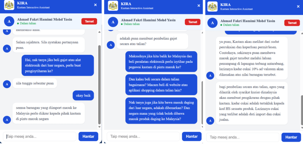 Image from: Soal jawab isu kastam kini lebih cepat dengan KIRA