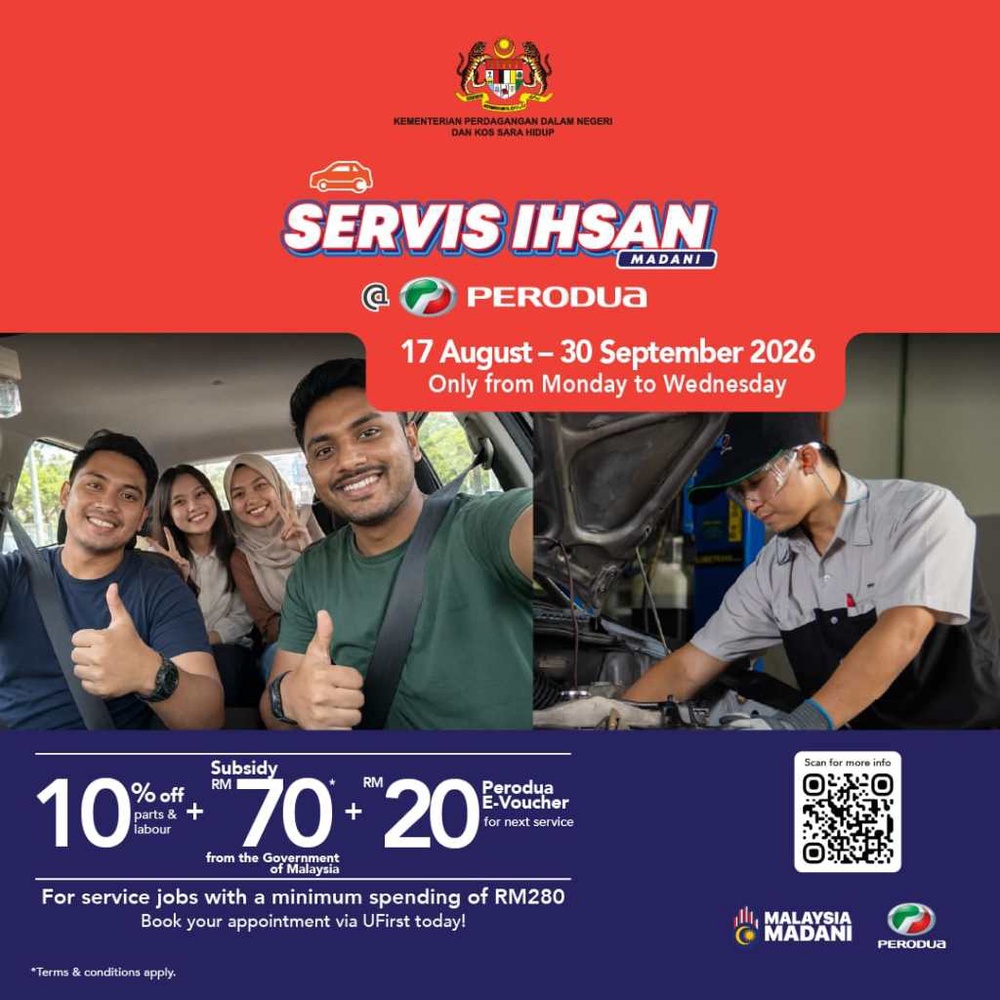 Image from: Servis Ihsan Madani bermula: Proton & Perodua beri Diskaun RM70 servis kereta