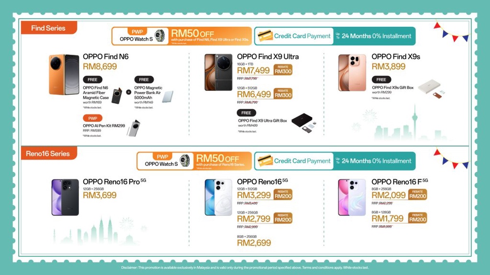 Image from: Oppo beri rebat promosi sehingga RM300 sempena Hari Kebangsaan