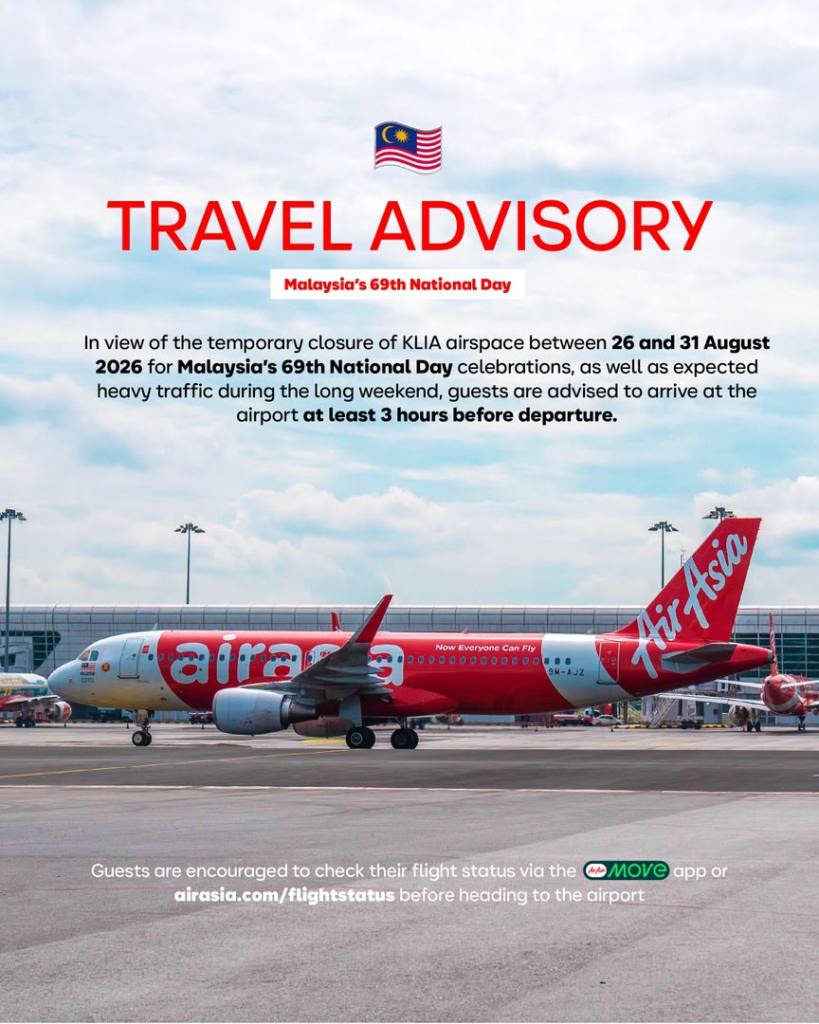 Image from: Nak melancong ketika minggu sambutan Hari Kebangsaan, ini pesanan AirAsia
