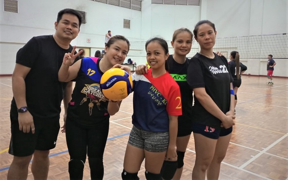 Filipino community in Kuala Lumpur find comfort in volleyball