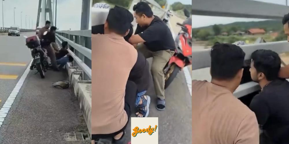 Motorcyclists Saved Woman Attempting To Jump Off Senai-Desaru Highway ...