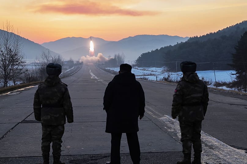 North Korean leader Kim Jong-un inspects test-flights of hypersonic missiles in Pyongyang, 4 January, 2026
