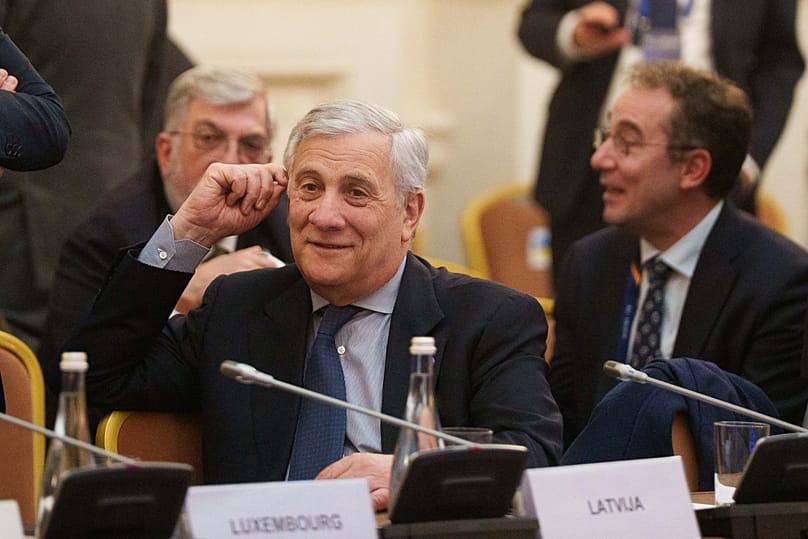 Italy's Foreign Minister Antonio Tajani participates the informal meeting of the EU Council on Foreign Affairs in Kyiv, 31 March, 2026
