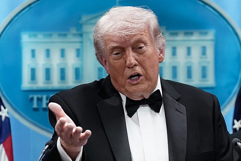 Donald Trump at the press conference after the incident
