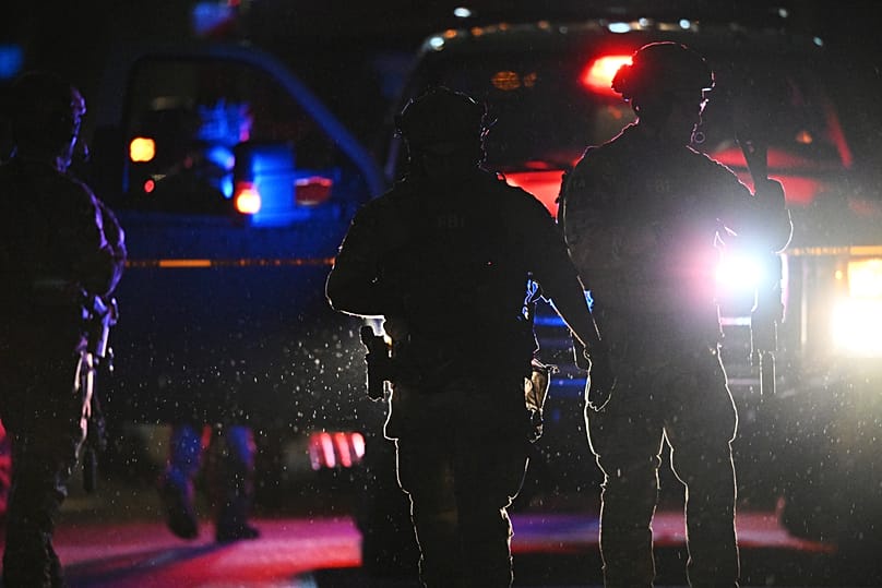 FBI officers respond to an address connected to Cole Tomas Allen, the shooting suspect at the White House Correspondents Dinner, 26 April, 2026