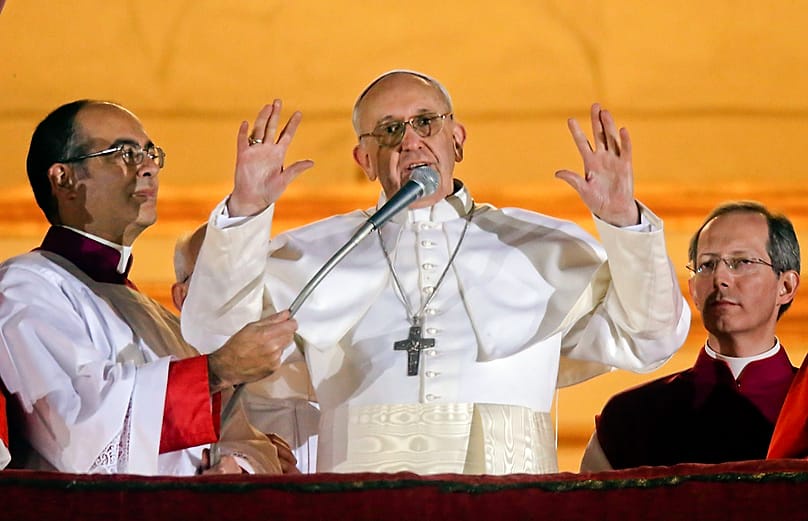 Pope Francis on the day of his election (13 March 2013)