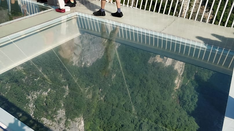 The Zhangjiajie Glass Bridge is a bridge in the Wulingyuan landscape in Zhangjiajie, China. It is 430 metres long and 260 metres high.
