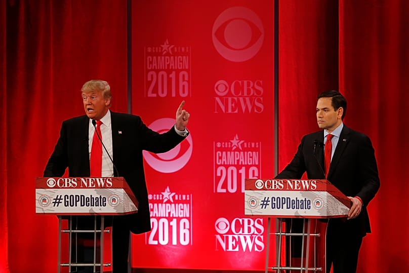 Republican presidential candidate and Senator Marco Rubio during a presidential debate, Feb. 13, 2016 (AP Photo/John Bazemore)