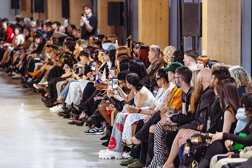Crowd awaits starts of M7-supported designers showcase at Fashion Art Toronto.