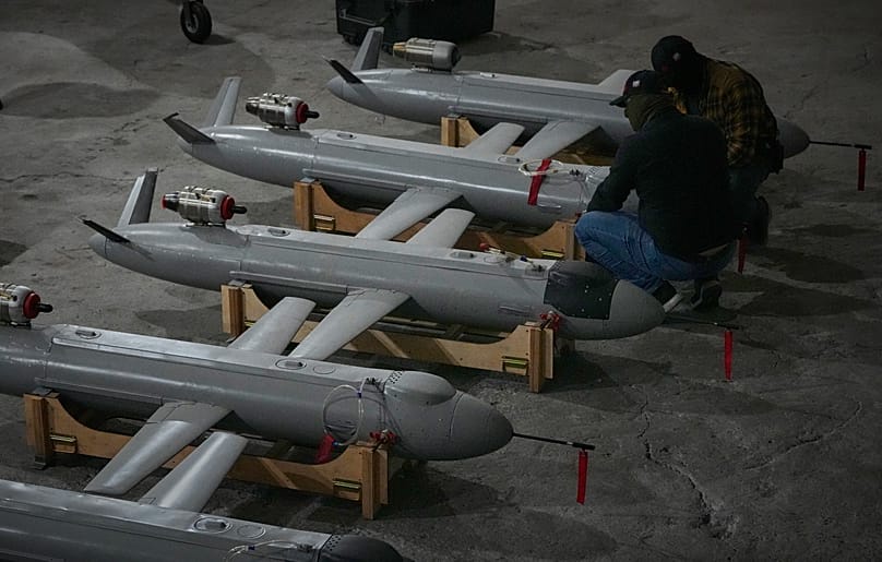 Servicemen of Ukraine's defense intelligence set up the Peklo (Hell) missile drones against Russian in an undisclosed location in Ukraine late Thursday, May 28, 2026
