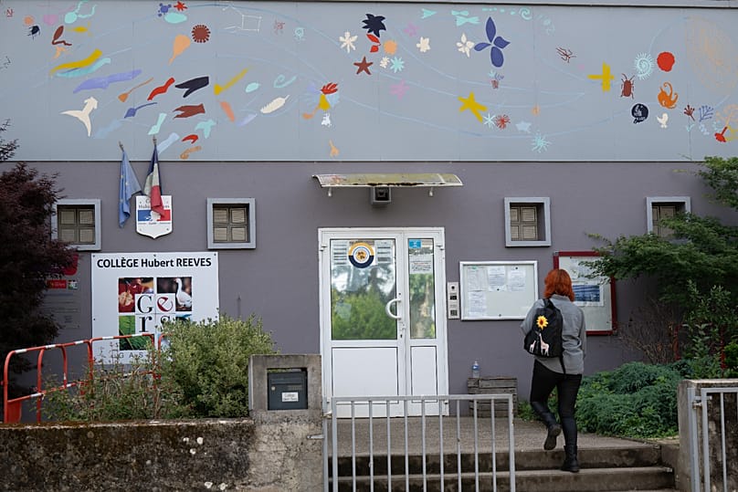 The middle school attended by missing 11-year-old Lyhanna is seen in Fleurance, southwestern France, 5 June 2026. 
