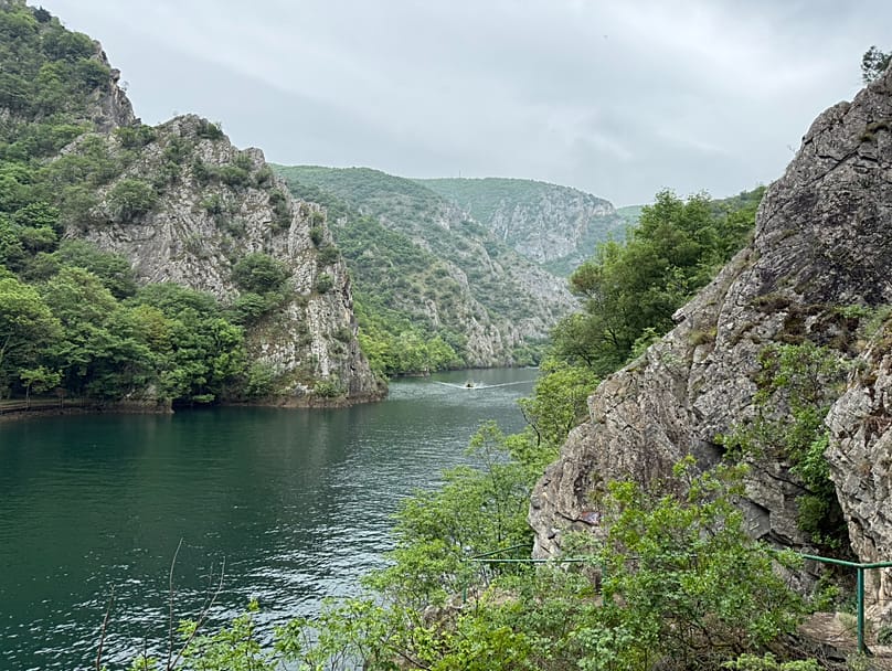 You can explore Matka Canyon on foot or by boat