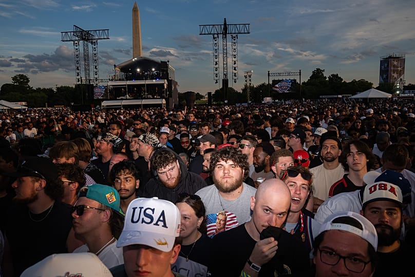 The UFC Fan Fest on the White House Ellipse ahead of Sunday's fight on the South Lawn, Saturday, June 13, 2026.