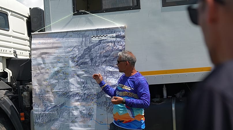 The pilots are preparing for training flights on paragliders