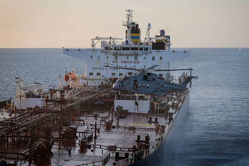 Royal Marine Commandos detain the sanctioned Smyrtos tanker in the English Channel, 14 June, 2026