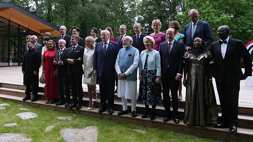 The family picture at the G7 summit.