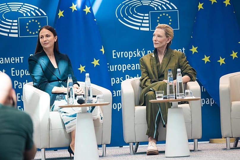 Cate Blanchett with MEP Eva Maydell