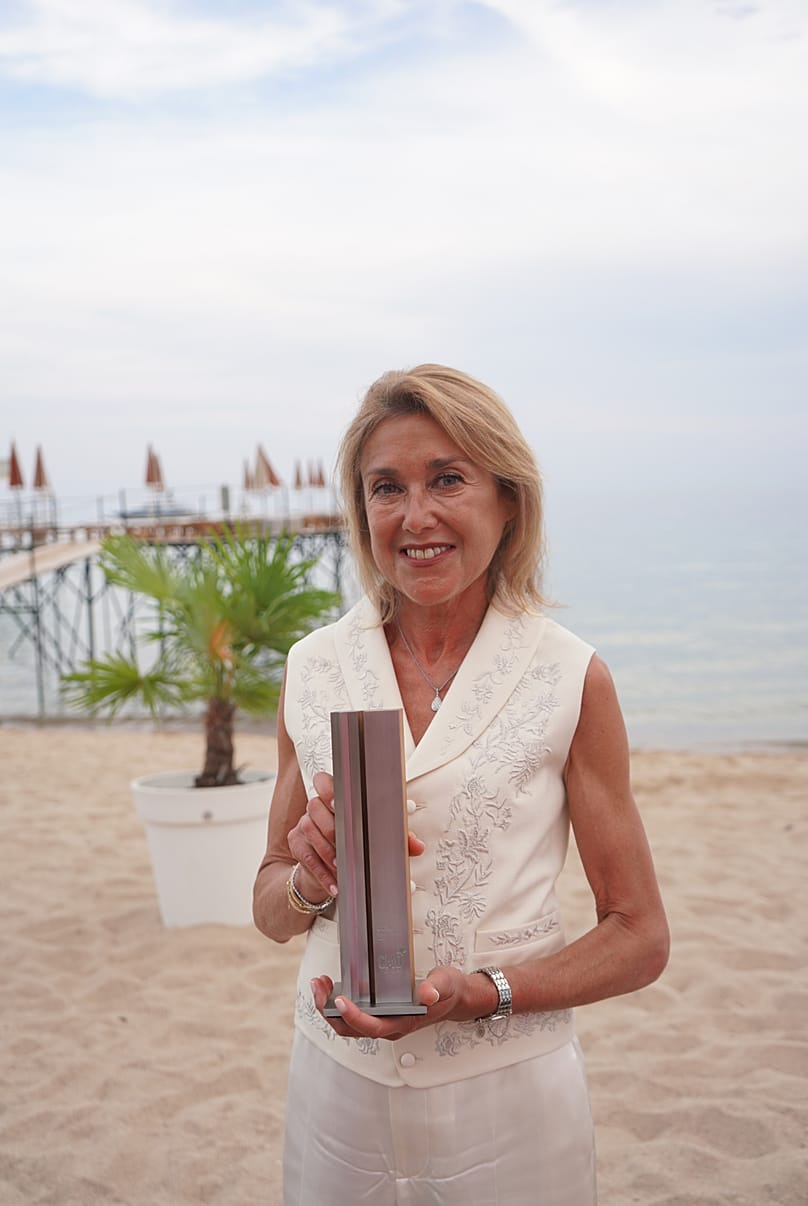 Julia Goldin, Chief Product and Marketing Officer at the LEGO Group, photographed after receiving the European CMO of the Year Award 