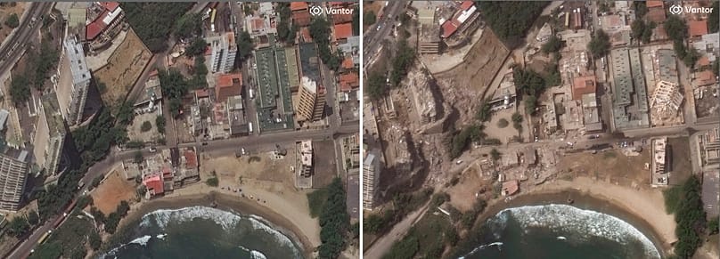Before and after the seismic doublet in La Guaira
