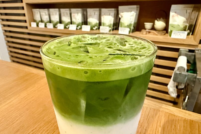 Matcha is finely ground green tea traditionally used in the Japanese tea ceremony.