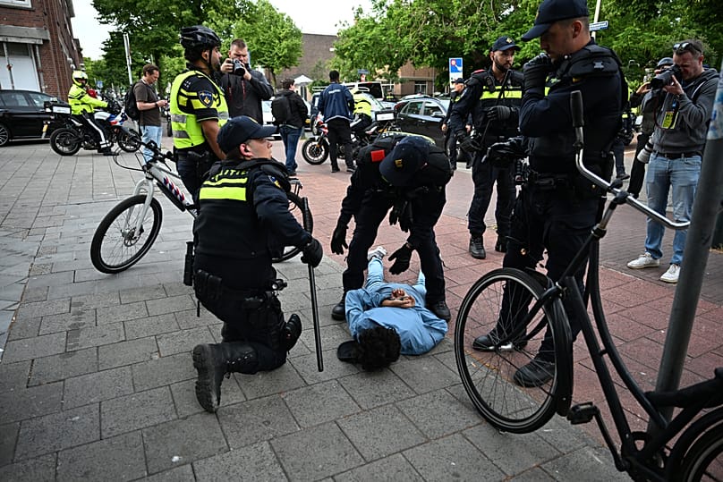 Police claim they were attacked with stones and fireworks. 29 June 2026