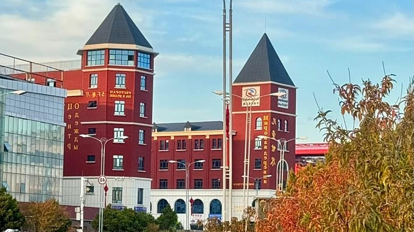 Khorgos is a border town in the Zhetysu Region of southeastern Kazakhstan, located on the border with China's Xinjiang Uyghur Autonomous Region