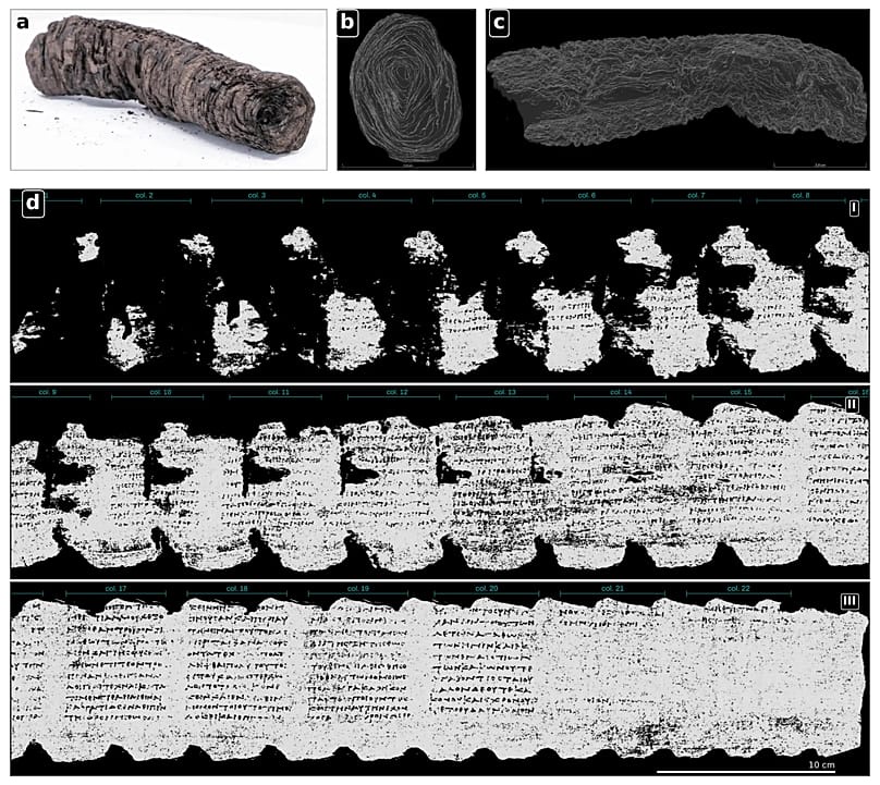 Scientists used high-resolution X-rays and machine learning to reconstruct the inside of the scroll and read it.