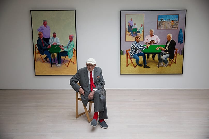 David Hockney at the Annely Juda Fine Art gallery in London - May 2015