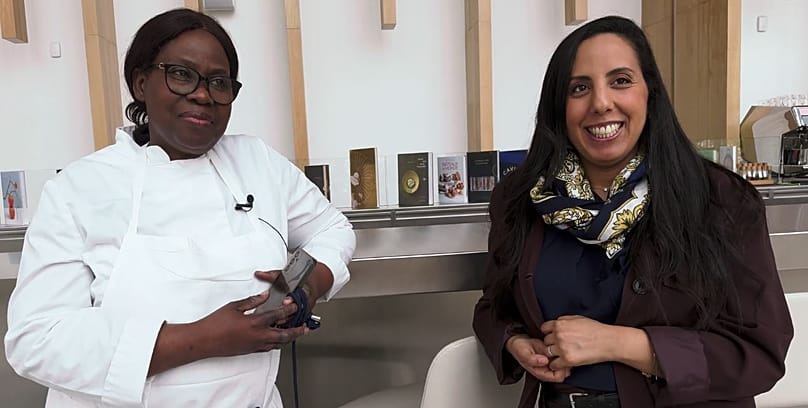 Loubna Ksibi with Mama Marie-Clarisse: proud to be among the top Parisian caterers