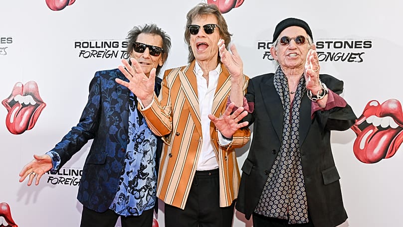 Ronnie Wood, Mick Jagger and Keith Richards at The Rolling Stones 'Foreign Tongues' album launch - Tuesday 5 May 2026, in New York