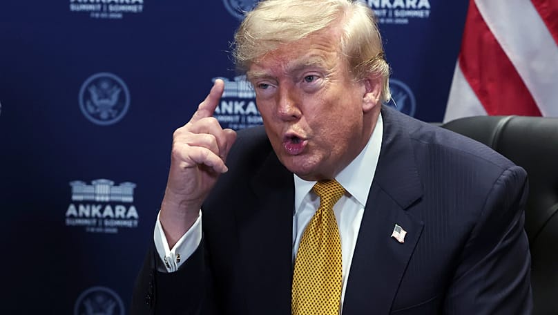 US President Donald Trump speaks during the NATO summit in Ankara, 8 July, 2026
