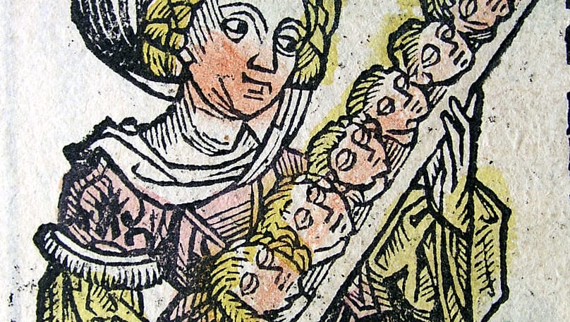 Felicitas and her seven sons in a work by Hartmann Schedel (1440-1514)