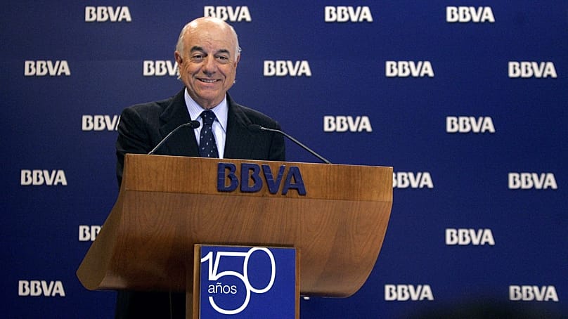 BBVA Chairman Francisco Gonzalez smiles during a news conference in Madrid, 16 February, 2007