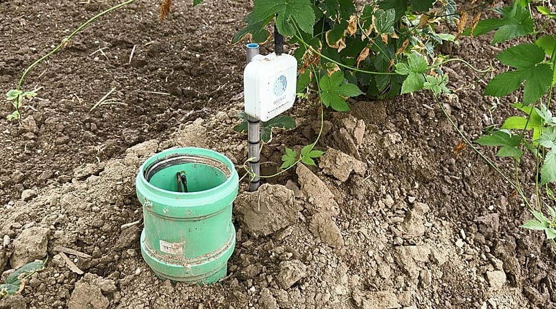 Soil moisture is also measured precisely.