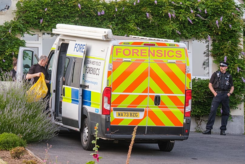 Police outside the house of former lawmaker Ann Widdecombe in Haytor, 10 July, 2026