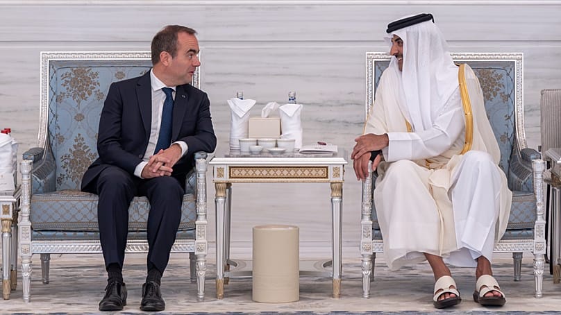 France's Prime Minister Sebastien Lecornu offers condolences to Qatar's Emir Sheikh Tamim on the passing of his father Sheikh Hamad.