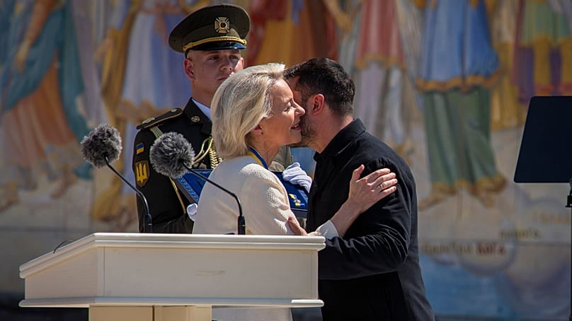 Von der Leyen and Zelenskyy in Kyiv.
