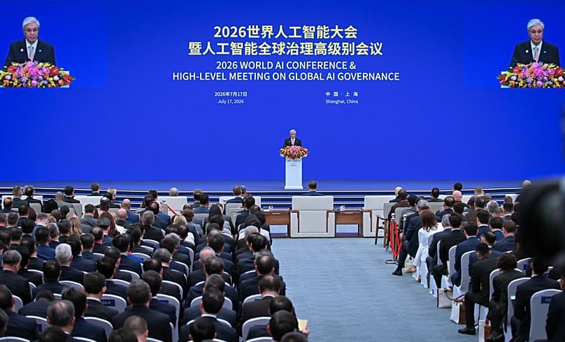 Kassym-Jomart Tokayev delivered a speech at the opening ceremony of the World Artificial Intelligence Conference in Shanghai, 17 July 2026.