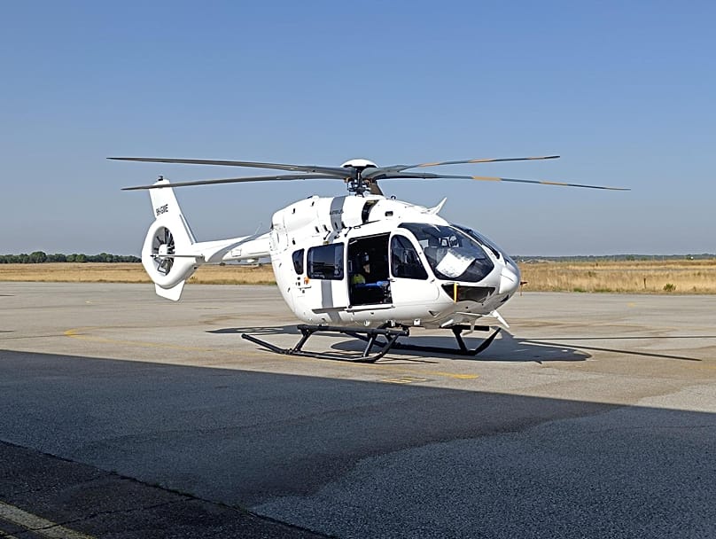 Equipped with skis instead of wheels, these helicopters can land almost anywhere