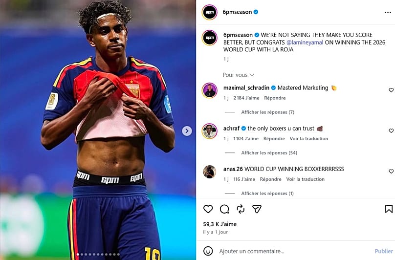 Instagram post about Lamine Yamal