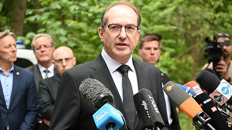 Interior Minister Alexander Dobrindt (CSU) after the attack, 26.07.2026.