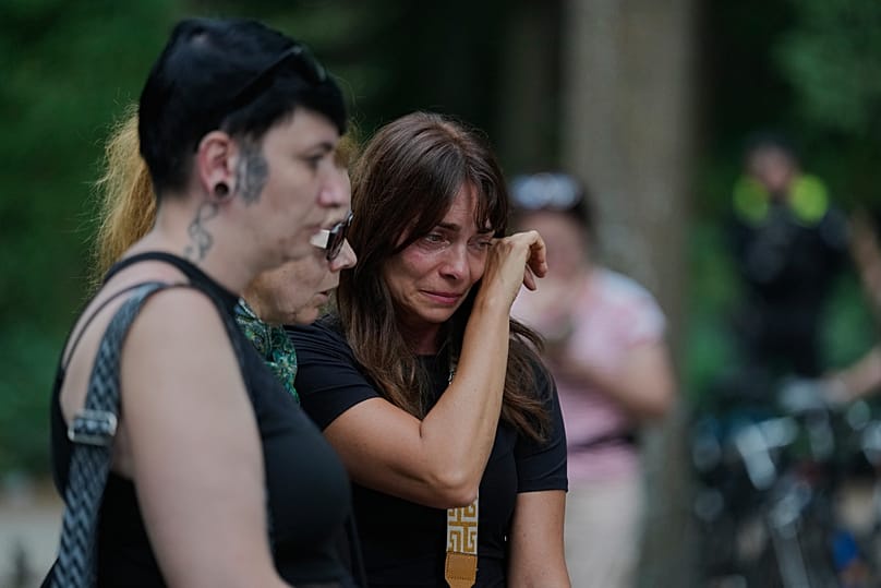 Attack on Berlin Pride parade. Mourners near the scene of the attack (AP Photo/Markus Schreiber)