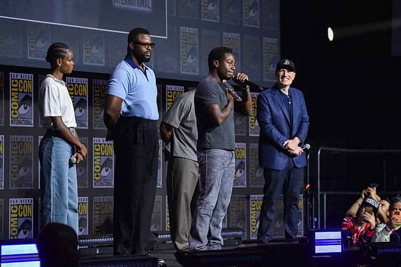 Letitia Wright, Winston Duke, David Jonsson (center), Ryan Coogler, and Kevin Feige - 25 July 2026