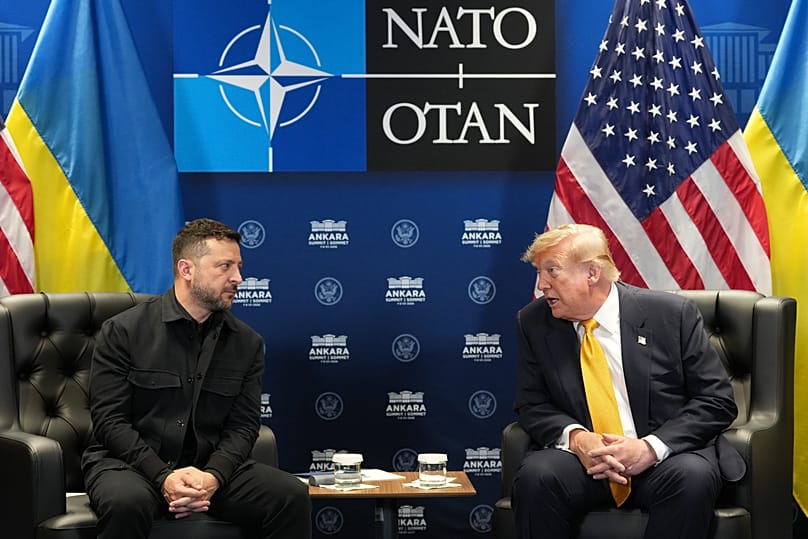 Trump and Zelenskyy met on the sidelines of the NATO summit in Ankara, Turkey earlier this month. 8 July, 2026.