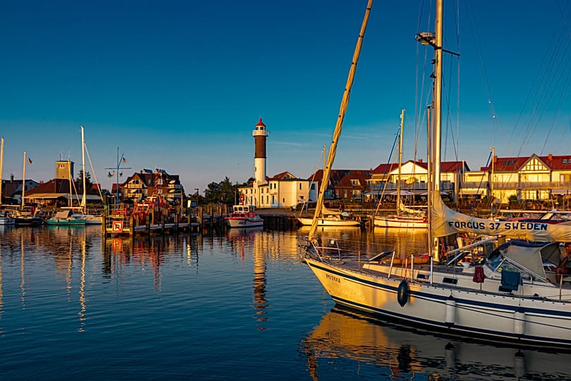 Timmendorf on the island of Poel at sunset.