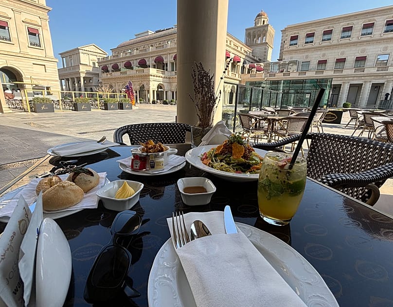 Al fresco dining along Katara’s cooled 21 High Street