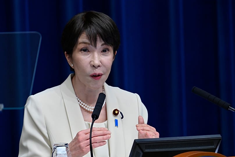 Japan's Prime Minister Sanae Takaichi speaks during a news conference at the prime minister's office in Tokyo, 27 July, 2026