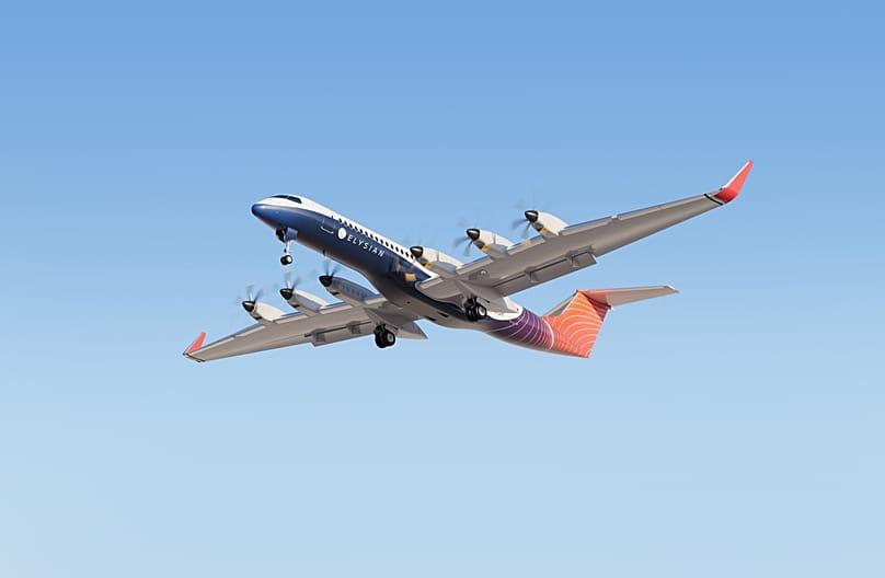 Render of Elysian's E9X electric aircraft.